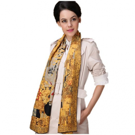 The Lady in Gold Esarfa Matase  - Gustav Klimt [1]