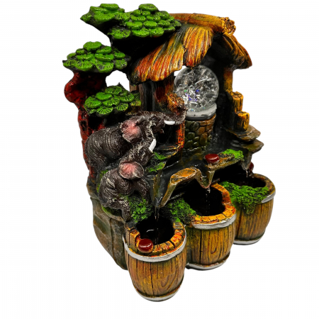 Fantana Feng Shui cu Apa Curgatoare si Elefanti [1]