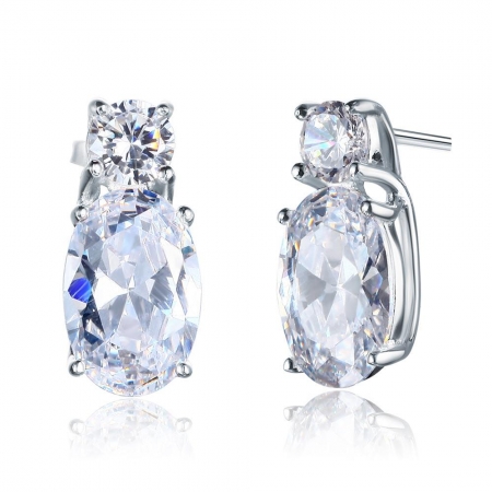 Cercei Argint 925 Double Clear Crystal, by Borealy [1]