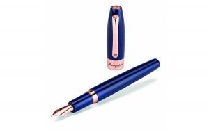Fortuna Blue Rose Gold Fountain Pen by Montegrappa, Made in Italy [0]