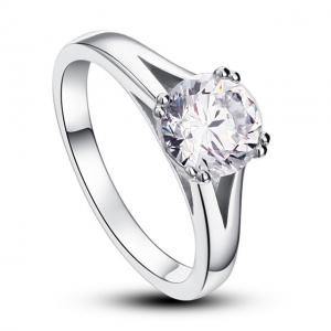 Inel Solitaire Simulated Diamond Argint 925 Marimea 6 [1]