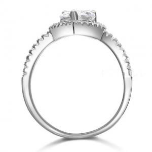 Inel Borealy Argint 925 Simulated Diamond Pear Silver Marimea 7 [2]