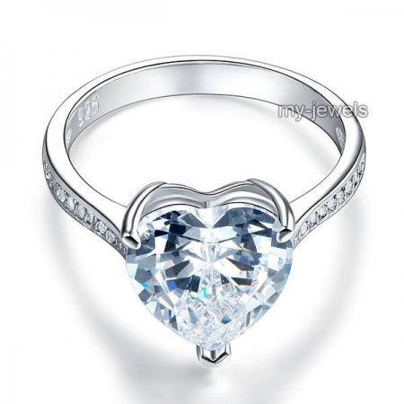 Inel Borealy Argint 925 Precious Crystal Heart, Masura 7 [3]