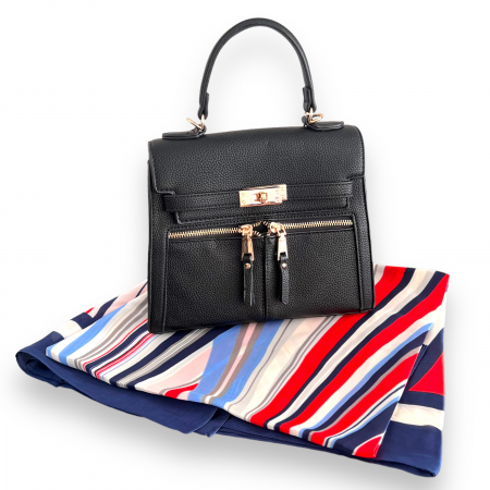 Geanta Black Beauty & Esarfa Matase Borealy [0]