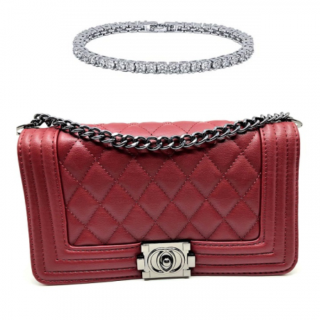 Geanta Red Cape si Bratara Small Diamonds Tennis Classic [0]