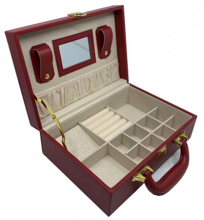 Cutie de bijuterii din piele Red Woman, 25 x 17 cm [2]