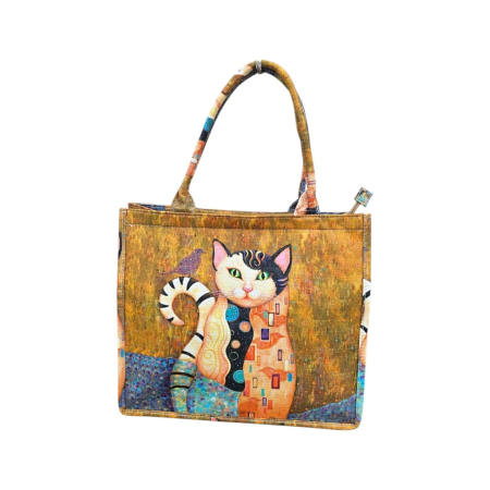 Geantă Flowers – Geantă Textil cu Imprimeu Artistic 35 x 40 cm [9]