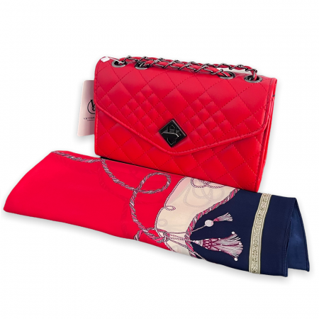 Geanta Lady Red Glamour & Esarfa Matase [0]