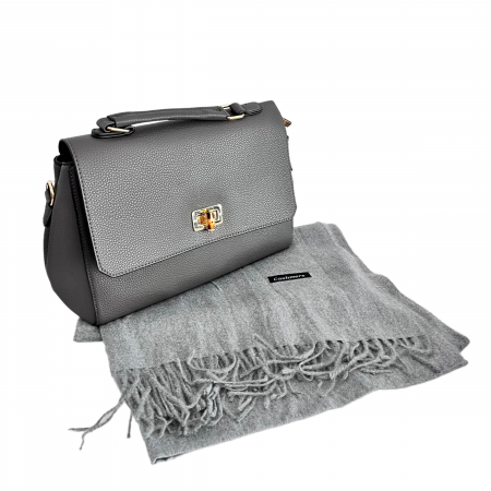 Geanta Greyish Bamboo & Esarfa Casmir [3]