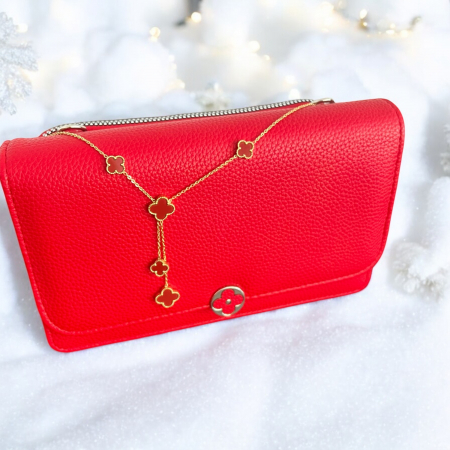 Geanta Portofel Elegant & Colier si Cercei Trifoi [0]