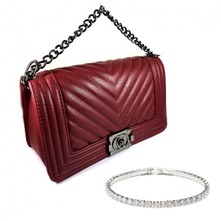 Geanta Red Cape si Bratara Small Diamonds Tennis Classic [0]