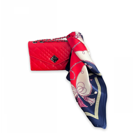 Geanta Lady Red Glamour & Esarfa Matase [5]