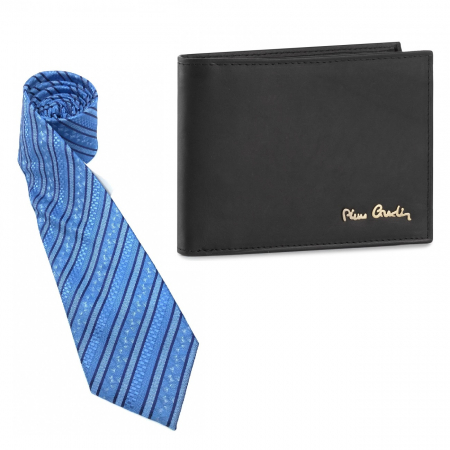 Gentleman Cadou Portofel Pierre Cardin piele naturala cu protectie RFID & Cravata Matase Naturala [0]