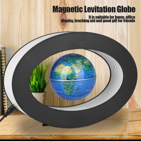 Glob Pământesc Oval Levitaţie Desk + Gratuit: Harta Razuibila a Lumii mare 82 x 59 cm [5]