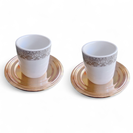 Cadouri Paste - Gold Coffee Set for Two Chinelli - made in Italy