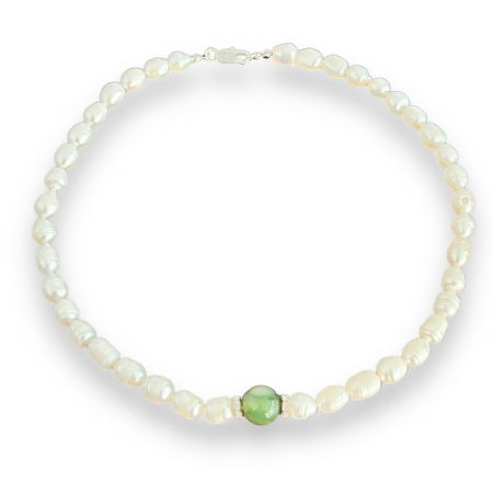 Colier Perle Naturale cu Jad [2]