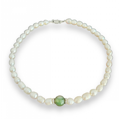 Coliere - Colier Perle Naturale cu Jad