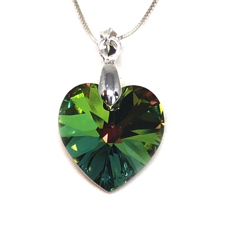 Heart Curcubeu Swarovski & Lantisor Argint 925 [0]