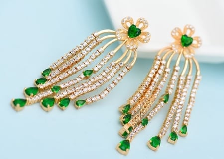 Cercei Borealy Chandelier Green Teardrop [1]