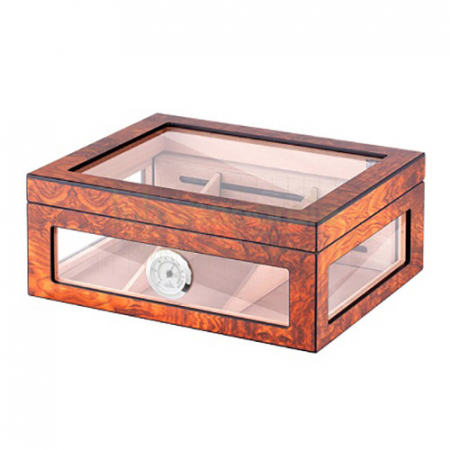 Humidor Brown Glass  Angelo Lemn de Cedru [0]
