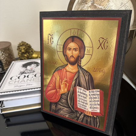 Icoana cu Domnul Iisus, lemn, 27 x 20 cm [2]