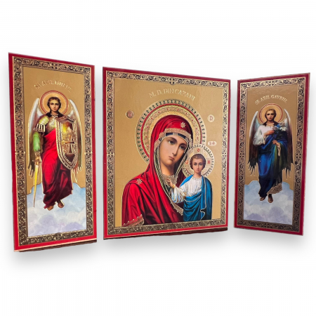 Icoana Fecioara Maria, Sf Arh. Mihail si Sf Arh. Gavril 21 cm x 12 cm [1]
