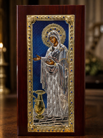 Icoana Fecioara Maria „Stareţa” Sporul Casei (Gherontissa) - Made in Grecia 16,5 x 36 cm [1]