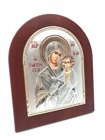 Icoana Maica Domnului si Pruncul placata cu aur si argint [1]