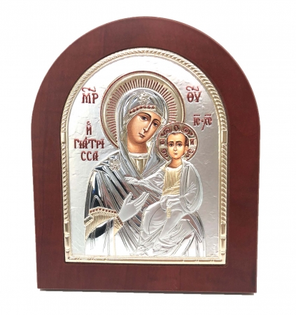 Icoana Maica Domnului si Pruncul placata cu aur si argint [0]