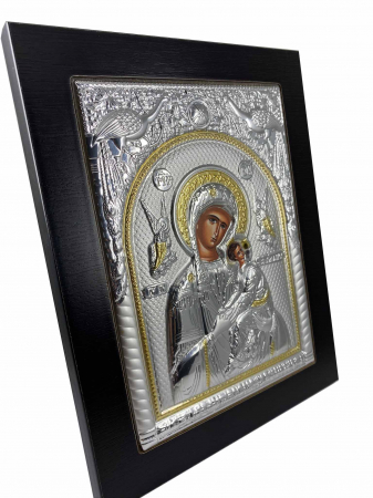 Icoana Maica Domnului si Pruncul Iisus placata cu Argint si Aur [2]