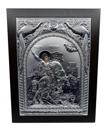 Icoana Sfantul Gheorghe placata cu Argint [0]