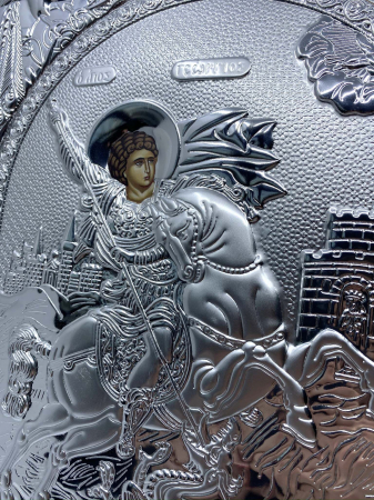 Icoana Sfantul Gheorghe placata cu Argint [2]