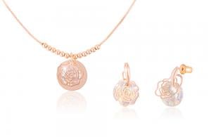 Set Colier si Cercei Borealy Aurora Gold Roses [0]