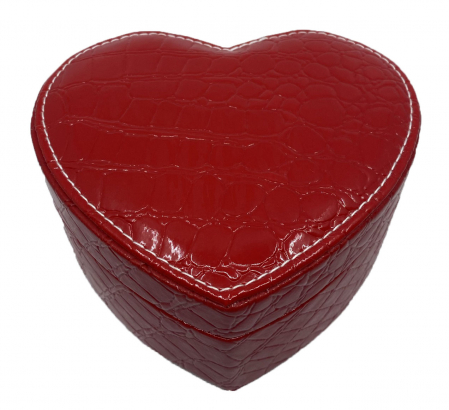 Perfect Lady Gift Set: Cutie Bijuterii Inima Rosie, Bratara Tennis Gold, Cercei Gold Heart [3]