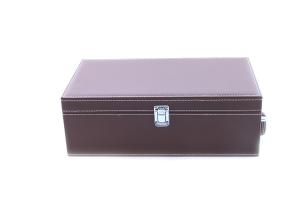 Cutie Dublă Vin din piele ecologica cu 4 accesorii [3]