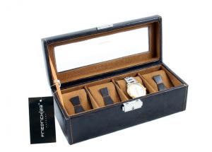 Set Cutie 4 Ceasuri Brown Leather by Friedrich si Note Pad Blue Hugo Boss [3]