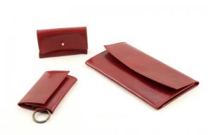 Cadou Lady in Red accesorii piele natura si esarfa matase [4]