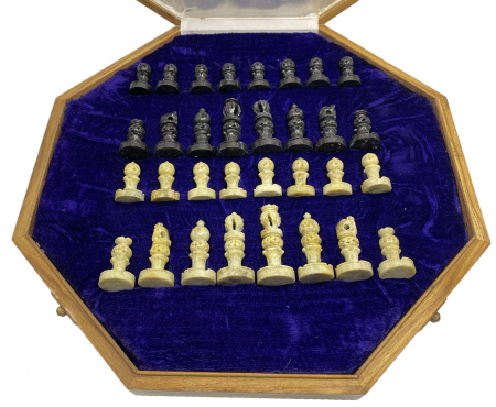 SAH din piatra naturala, sculptat manual [3]