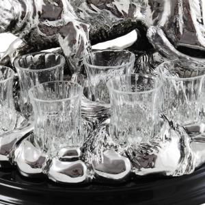 Indian Tiger Vodka Set Silver Plated by Chinelli - made in Italy [2]