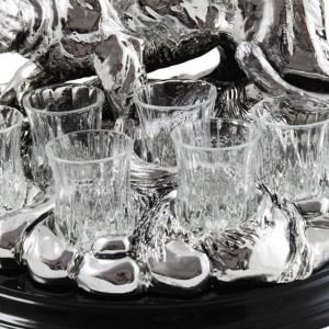 Indian Tiger Vodka Set Silver Plated by Chinelli - made in Italy [3]