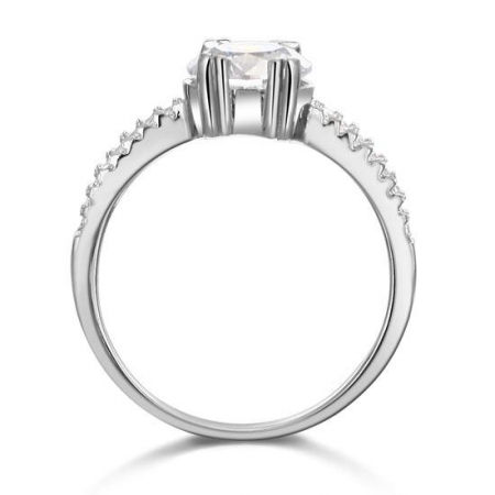 Inel Borealy Argint 925 ONE Zirconiu Simulated Diamond Solitaire Marimea 6 [2]