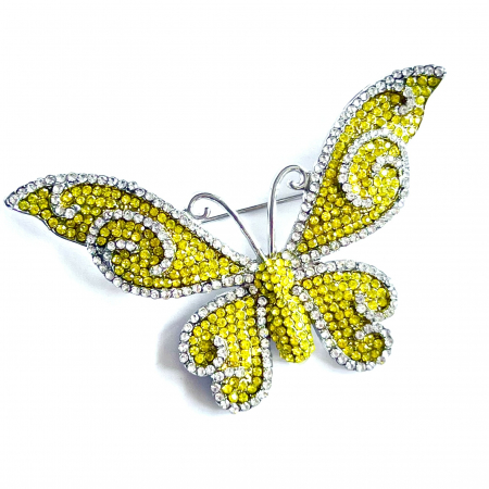 Brose - Brosa Yellow Butterfly & Esarfa Matase Borealy