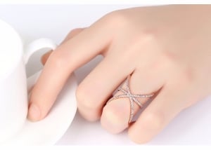 Inel Loopy Diamond Pink Gold by Borealy [1]