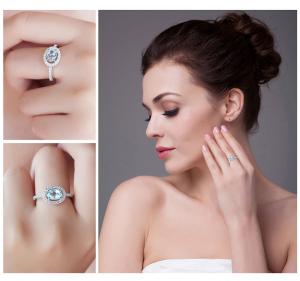 Inel Blue Ciel Natural Blue Topaz marimea 6 [3]