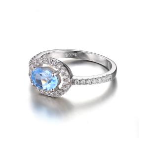 Inel Blue Ciel Natural Blue Topaz marimea 7 [2]
