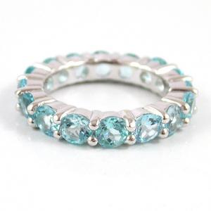 Inel Blue Topaz Natural Eternity 5 carate [1]
