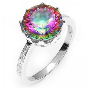 Inel Borealy Argint 925 Topaz 4 Carate Mistic Round Marimea 6 [0]