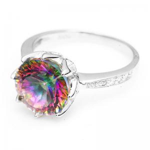 Inel Borealy Argint 925 Topaz 4 Carate Mistic Round Marimea 6 [2]