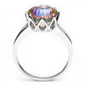 Inel Borealy Argint 925 Topaz 4 Carate Mistic Round Marimea 7 [5]