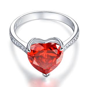 Inel Heart Red Bridal Engagement Marimea 6 [1]